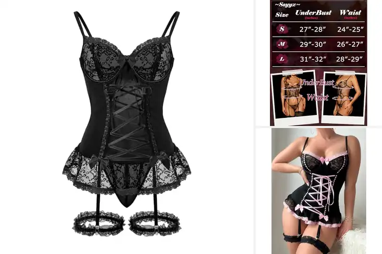 Detailed view of Best Corset And Garter Sets For Women
