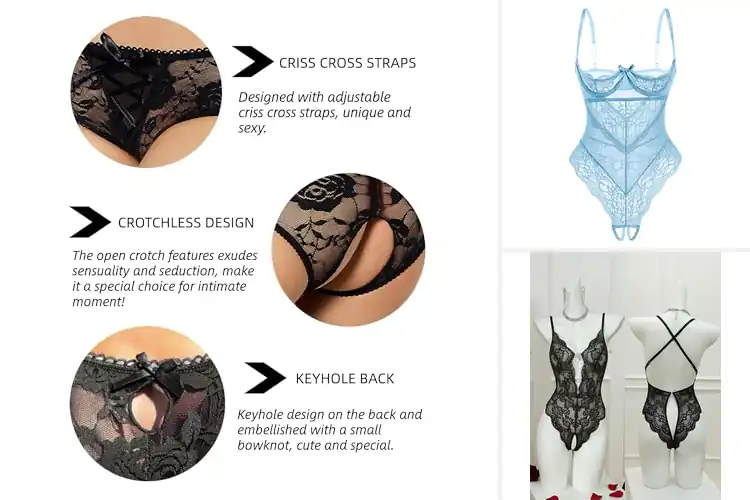 Detailed view of Best Crotchless Lingerie For Women