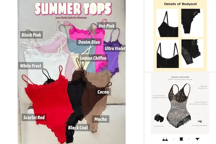 Detailed view of Best Lace Bodysuits