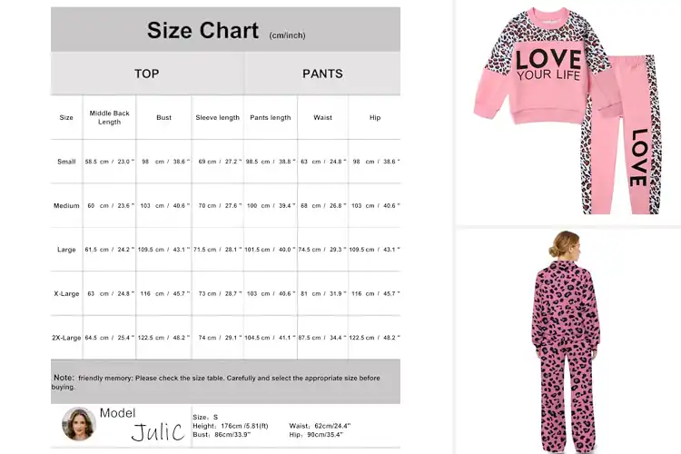 Detailed view of Best Pink Leopard Color Block Sweatsuit