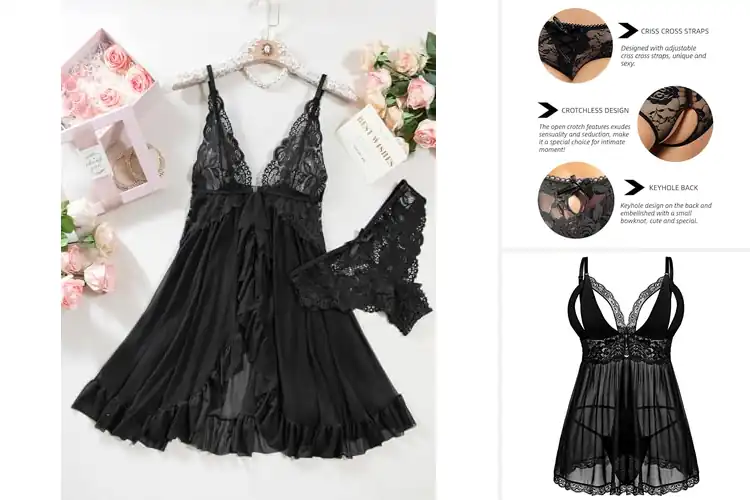 Detailed view of Best Plus Size Lingerie Sets For Women