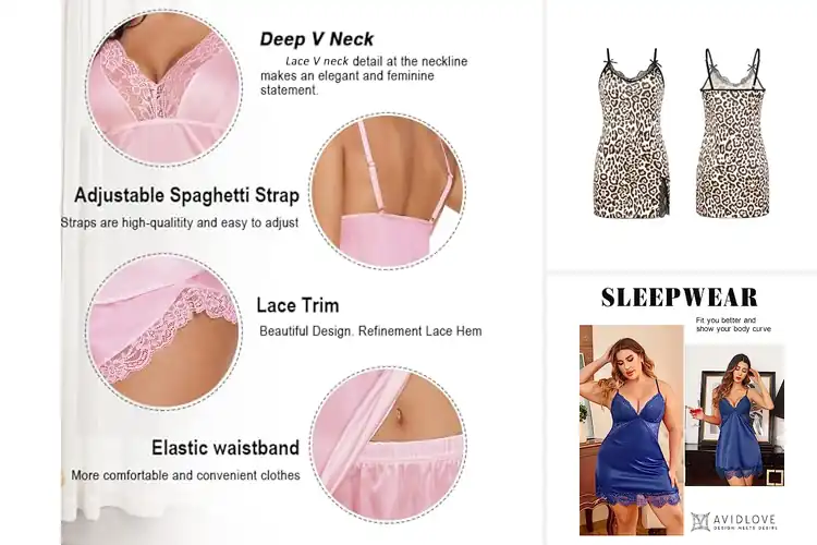 Detailed view of Best Satin Lingerie Chemises