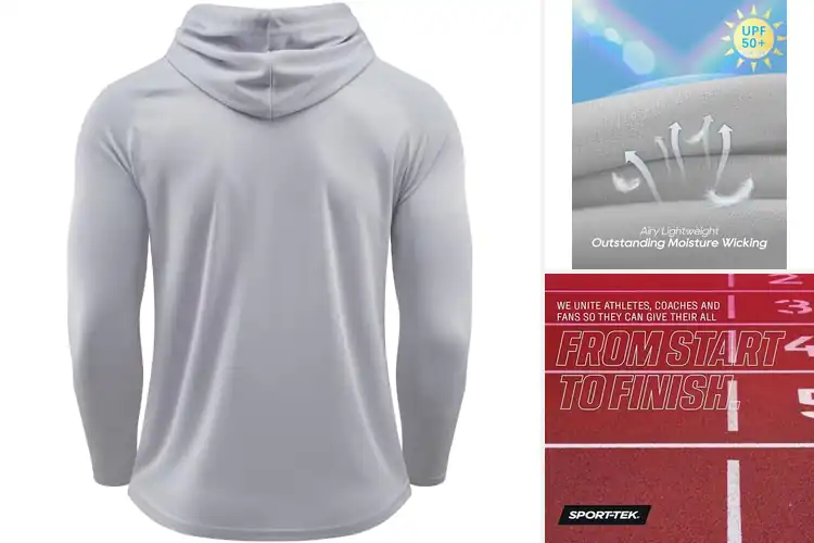 Detailed view of Best Silver Fabric Hoodies